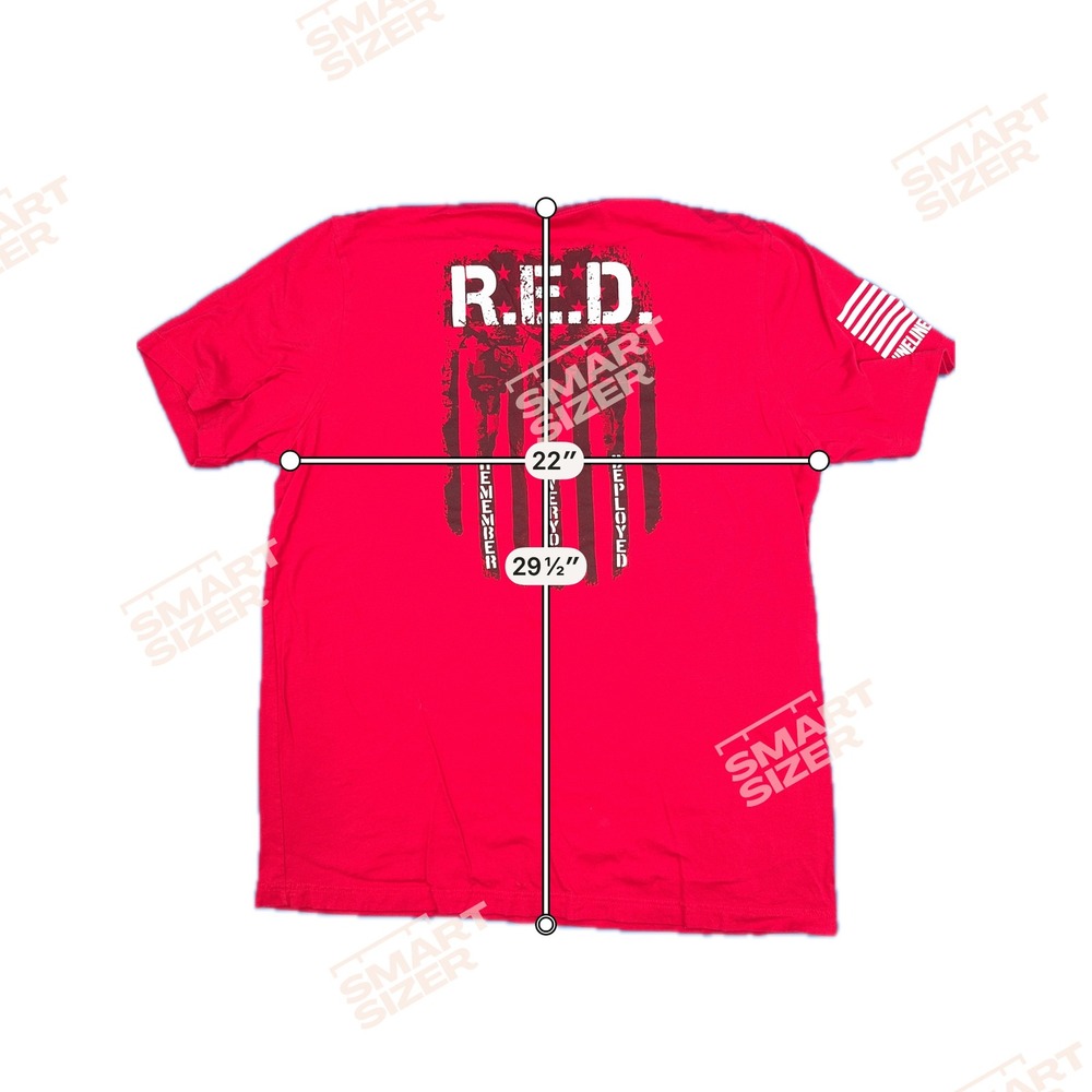 Nine Line Apparel Mens XL Red R.E.D. Remember Everyone Deployed Graphic T-Shirt - Picture 6 of 6